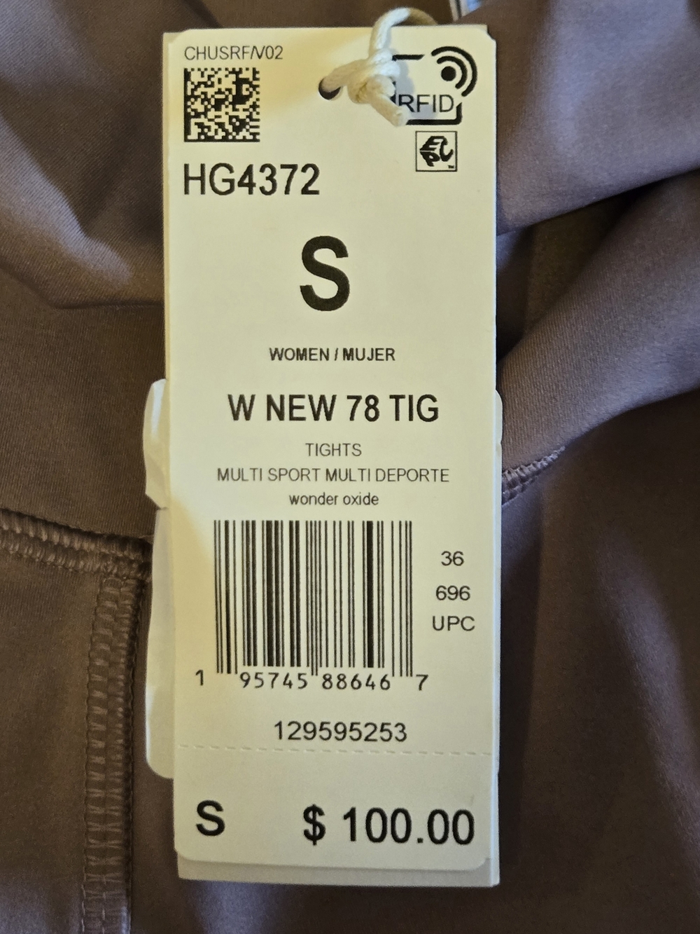 Adidas High-Waist Mauve Leggings – Comfortable Women’s Activewear - Picture 13 of 13
